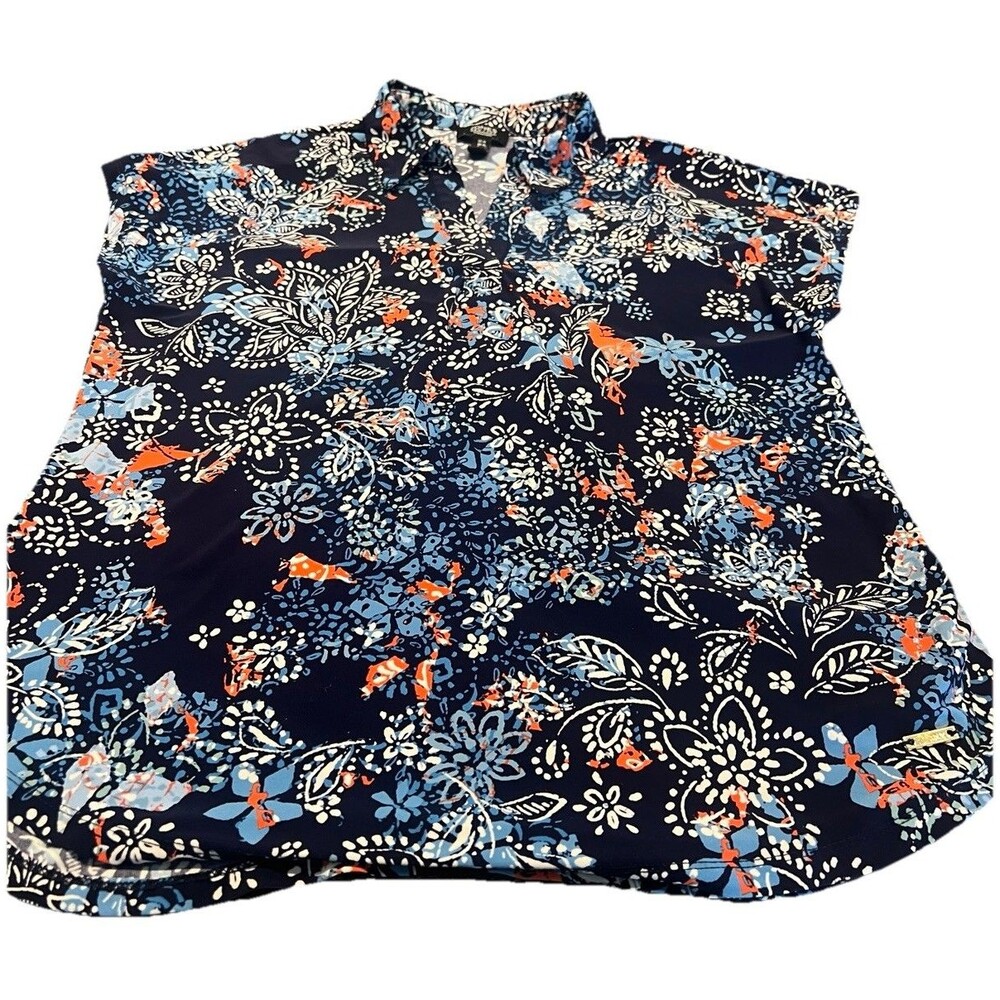 Jones New York Blouse Women’s V-Neck  Floral Medium